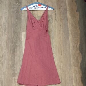 Patagonia Dusty Rose Mini Dress with V-Neck